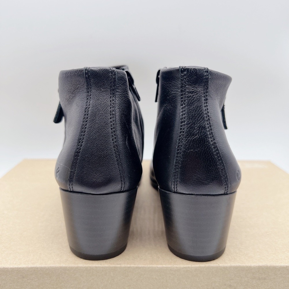 ECCO Shape M 35 Women's Ankle Boots Heel Black Leather Side Zip EU 36 US 6 * NEW - Picture 7 of 11